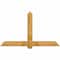 Ekena Millwork Eugene Rough Sawn Timber Gable Bracket, Western Red Cedar, 72"W x 42"H x 4"D x 6"F, 14/12 Pitch GBW072X42X0406EUG00RWR - alternate 1
